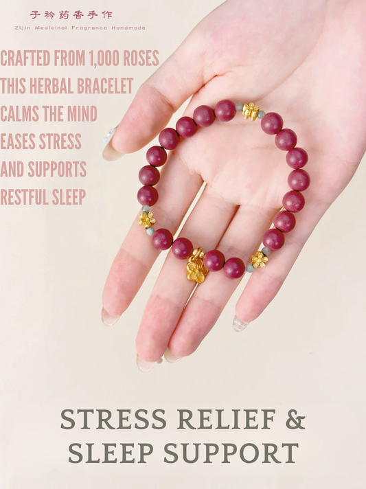 🌹 Rose Herbal Beads — Inner Calm & Restful Sleep 🌿