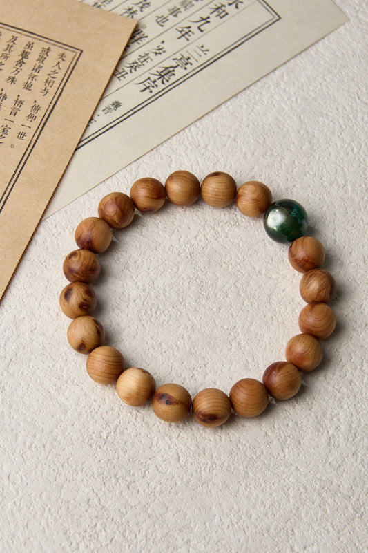 Wood Element-Destiny Alignment Thuja Sutchuenensis(Cliff Cypress) bracelet
