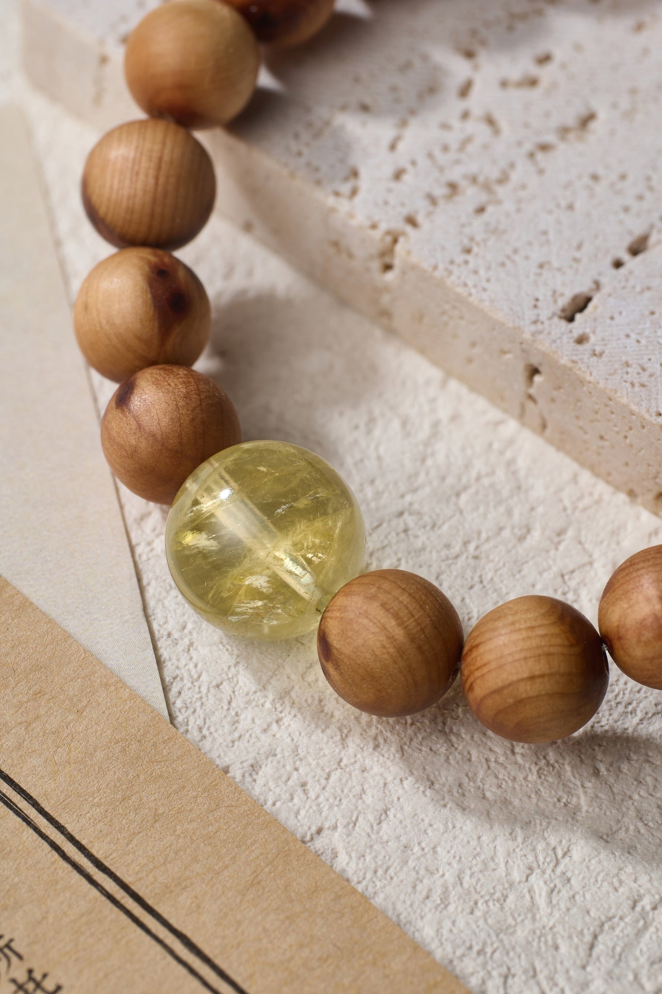 Earth and Metal elements-Destiny Alignment Thuja Sutchuenensis(Cliff Cypress)bracelet