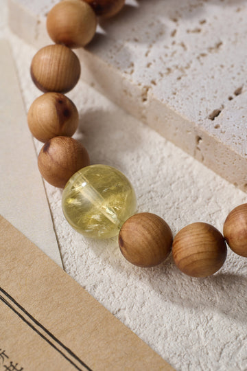 Earth and Metal elements-Destiny Alignment Thuja Sutchuenensis(Cliff Cypress)bracelet