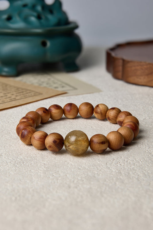 Earth Element-Destiny Alignment Thuja Sutchuenensis(Cliff Cypress)bracelet