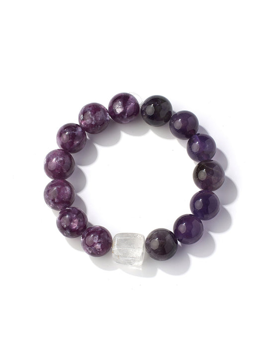 Fire-Metal Dual Energy Lepidolite Bracelet