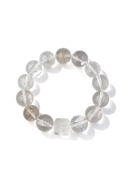 Pure Metal Element Clear Quartz Bracelet