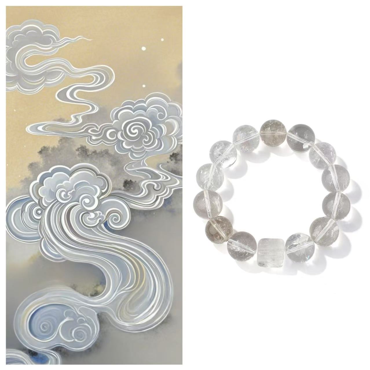 Pure Metal Element Clear Quartz Bracelet
