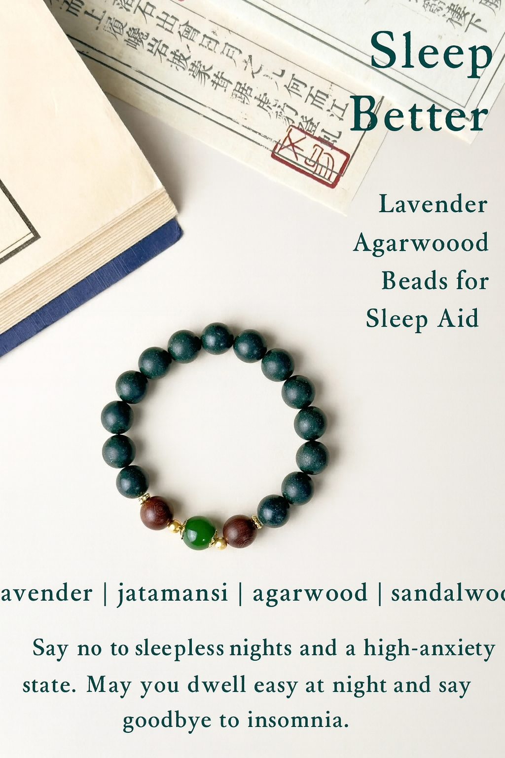 ✨ Herbal Harmony Bracelet — Restful Sleep & Relaxation ✨